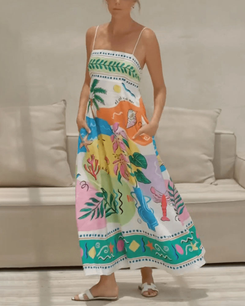 Robe estivale élégante Danoir Paris Evelyne en tissu léger, couleur pastel, portée avec accessoires pour un style chic.