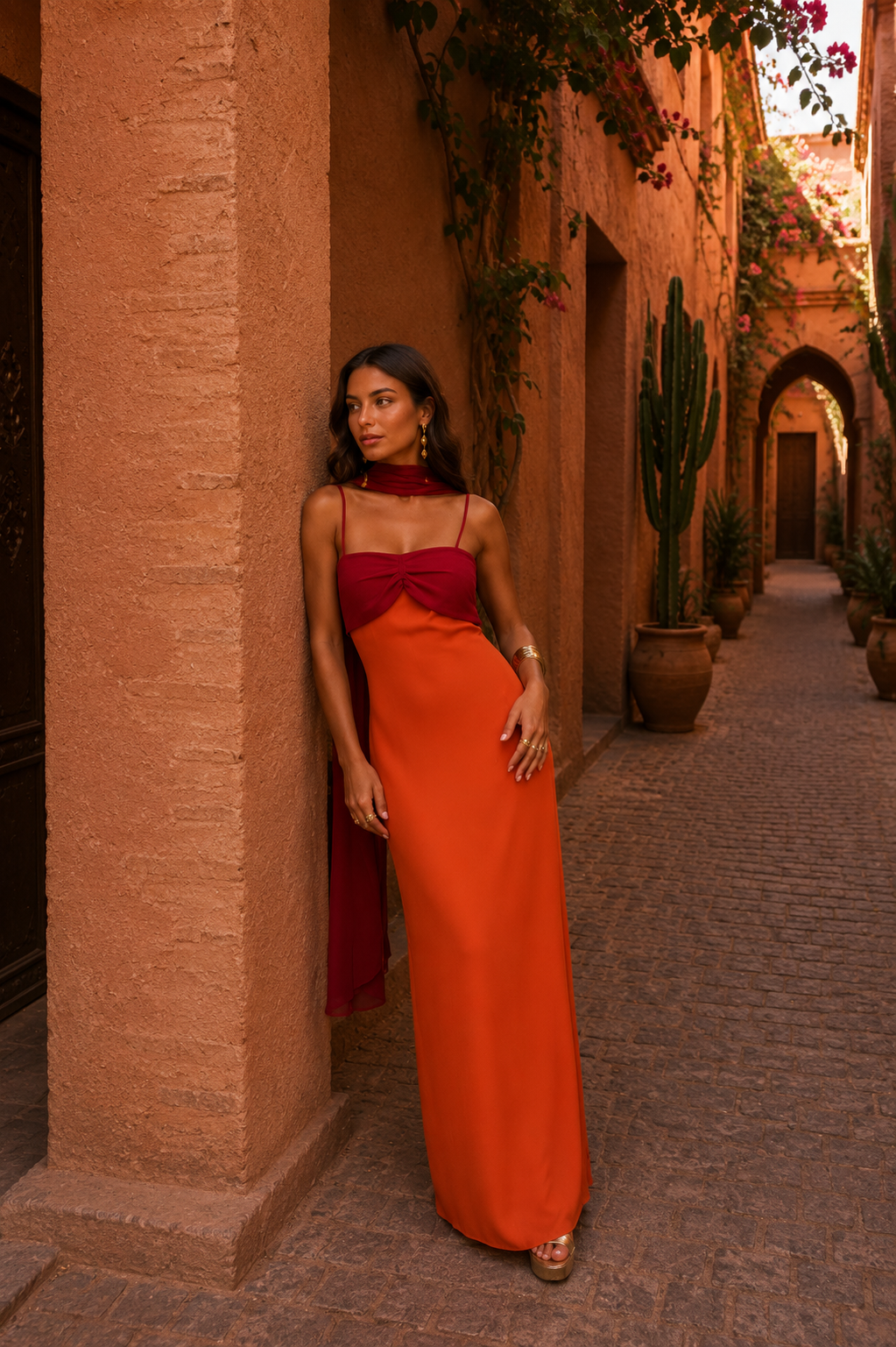 Robe Zahara en édition limitée de Danoir Paris, silhouette élégante et détails raffinés, portée avec accessoires.
