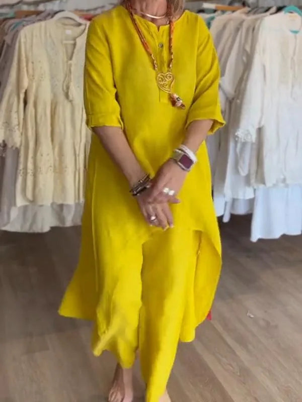 Ensemble chic et confortable Marie de Danoir Paris, ensemble de vêtements en blanc pour un look élégant et décontracté.