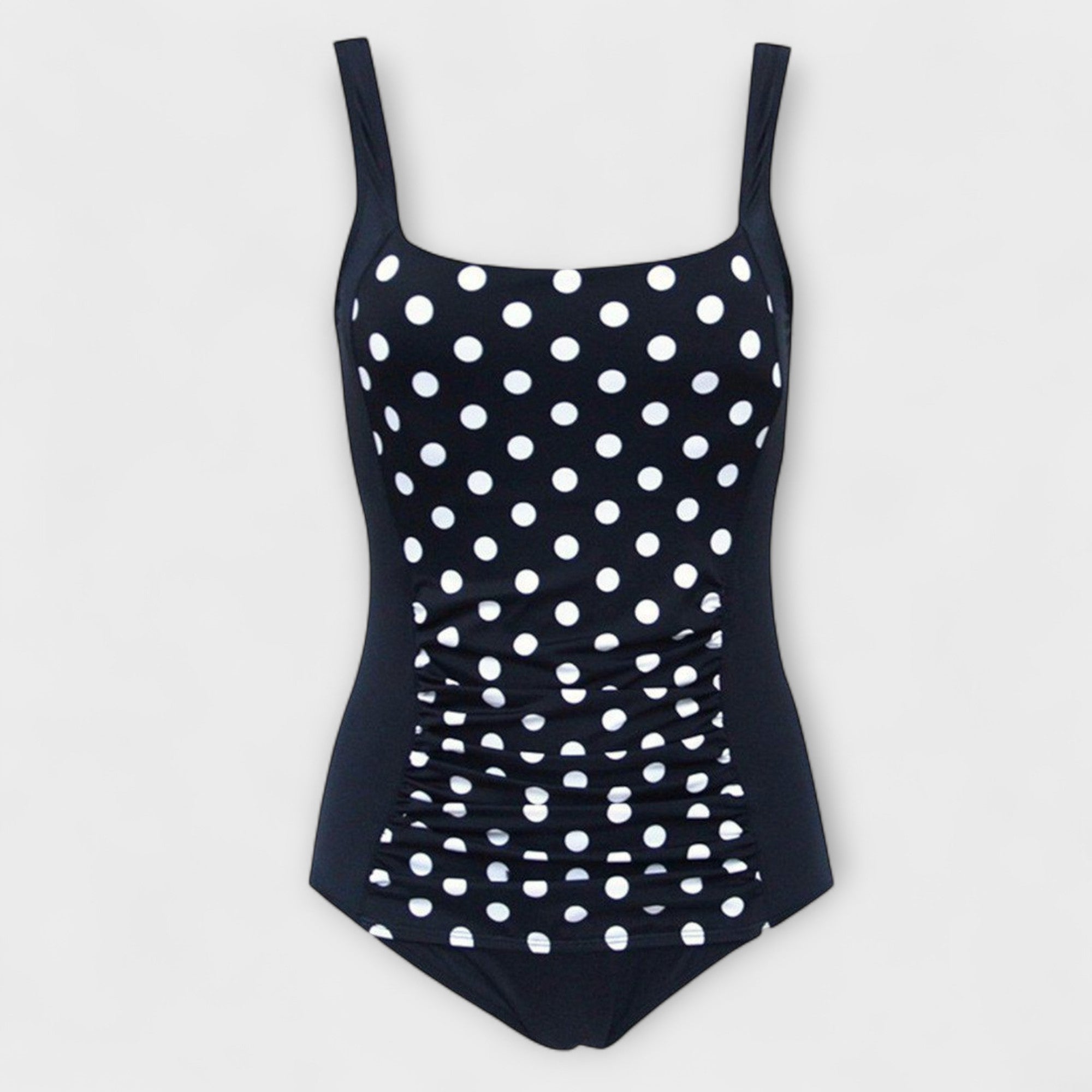 Maillot de bain rétro rembourré Danoir Paris de couleur bleu ciel, style vintage, pour femmes.