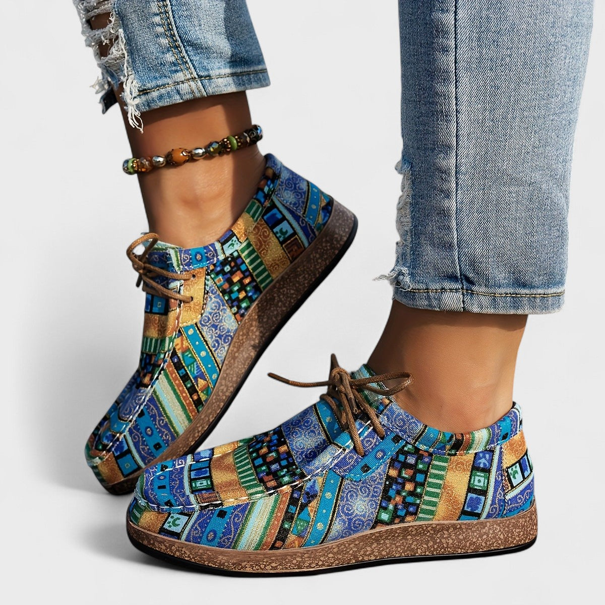 Sneakers Danoir Paris Tirevyn bleu pour le printemps, chaussures confortables et modernes pour femmes.