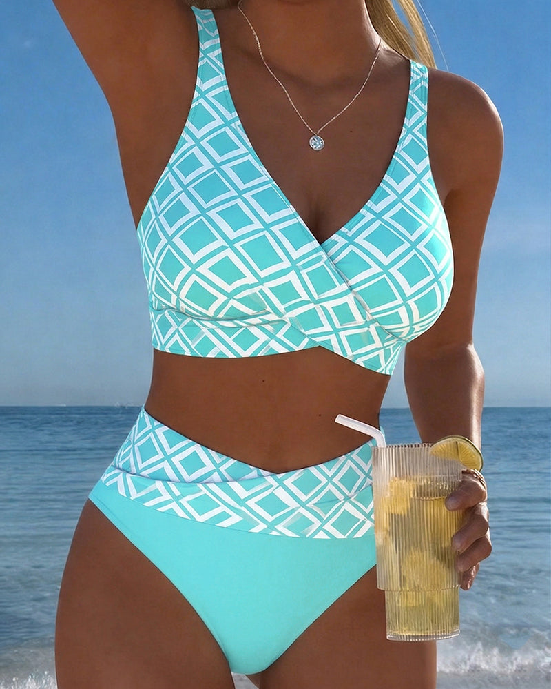 Maillot de bain Danoir Paris Letícia avec motif de diamants, couleur marron, en tissu stretch, modèle élégant et confortable
