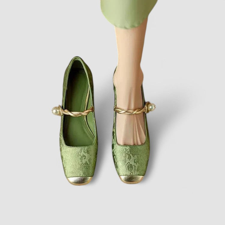 Danoir Paris Florine™ bébés carrés texturés en vert, tissu doux avec motif carré, pour vêtements confortables pour bébés.