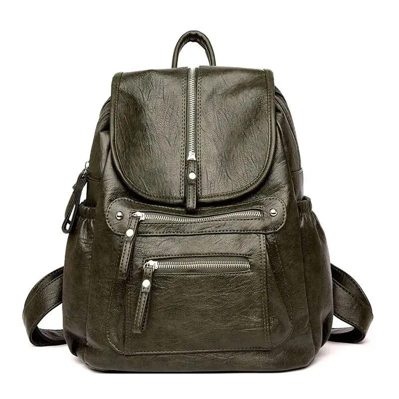 Sac à dos Danoir Paris Colette, élégant et chic, en vert avec détails sophistiqués, idéal pour un style raffiné.