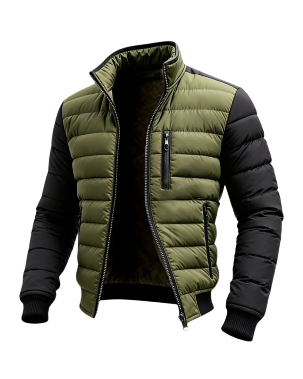 Veste décontractée Danoir Paris vert foncé, légère et confortable, pour un style casual et tendance.
