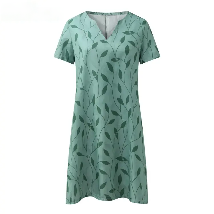 Robe midi chic verte Avery de Danoir Paris, tissu fluide avec manches longues et ceinture élégante, vue de face.
