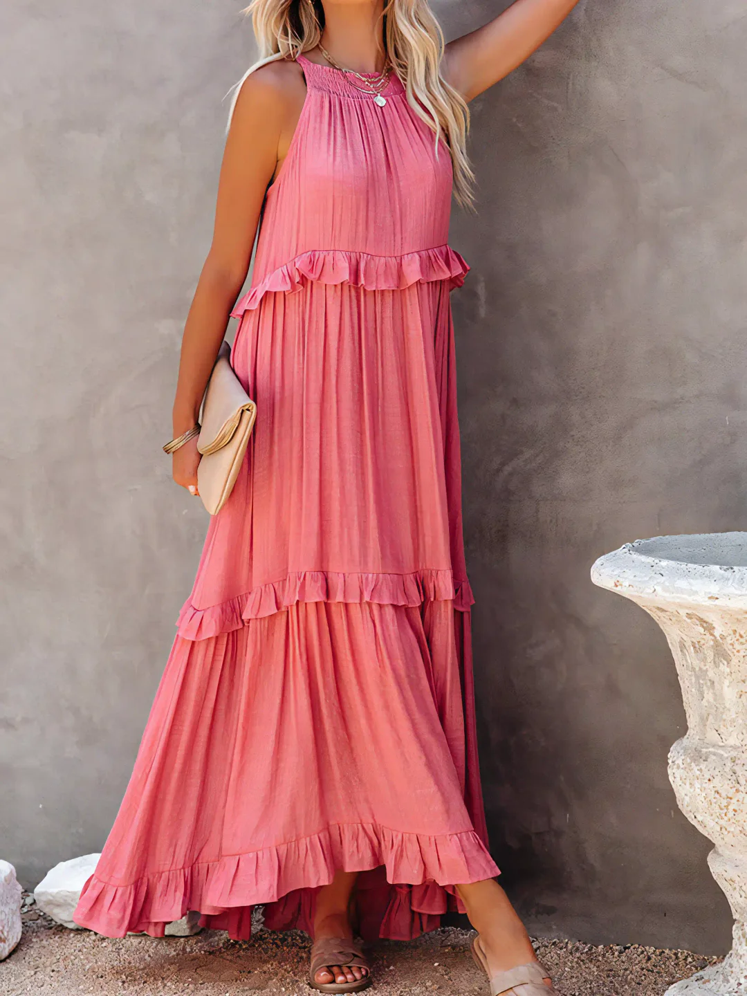 Robe estivale verte Danoir Paris Elsie, élégante et légère, avec des détails floraux et un style chic pour l'été.