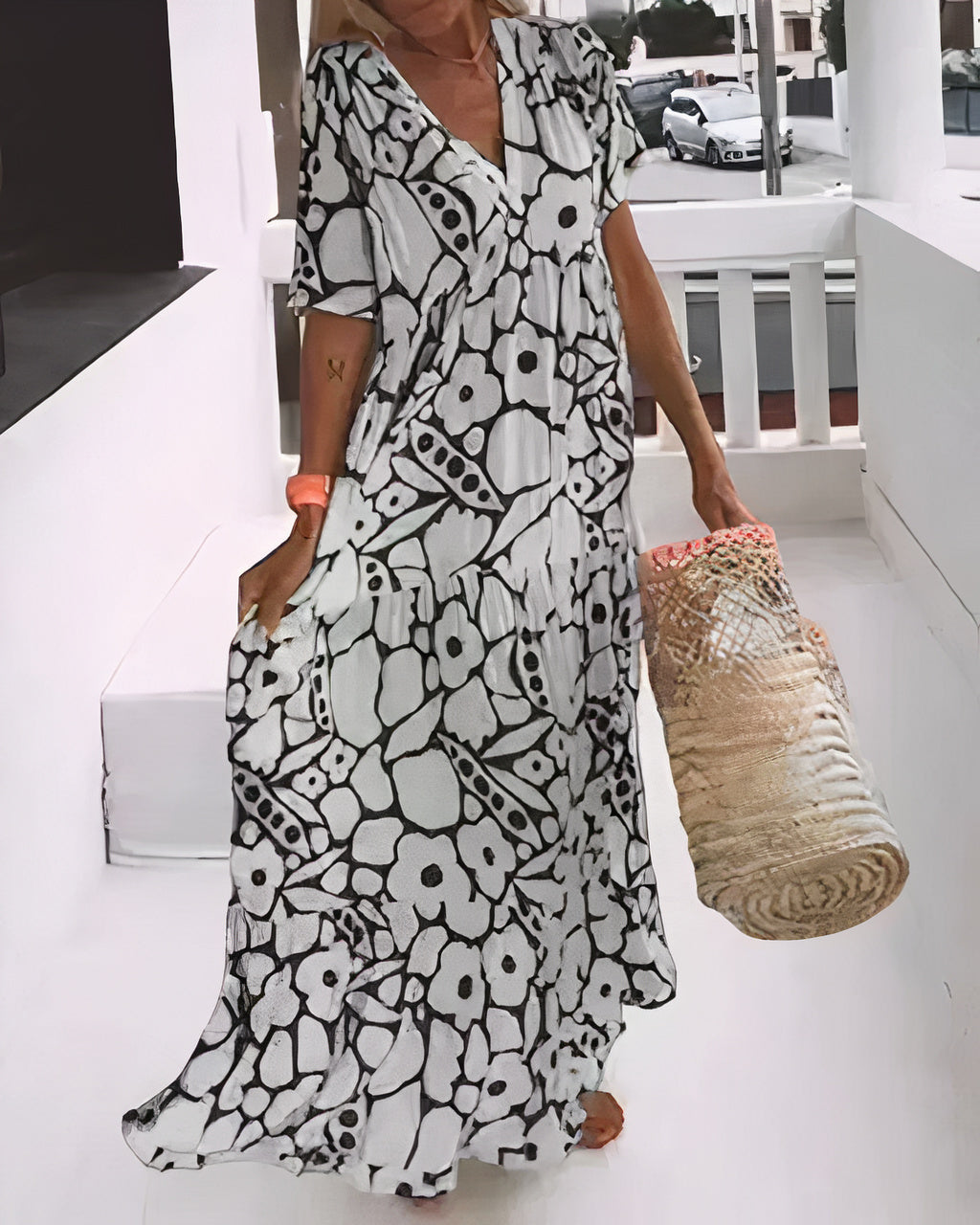 Robe décontractée verte Myrtle de Danoir Paris, style chic et élégant, portée en version courte avec manches longues.