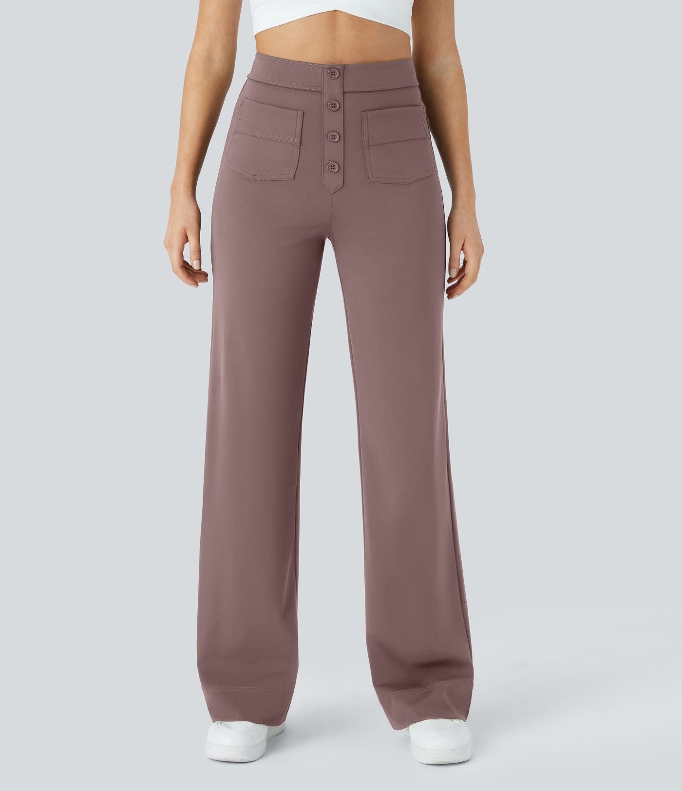 Pantalons élastiques confortables Jade de Danoir Paris en vert, taille XS, tissu doux et ajusté pour un style décontracté.