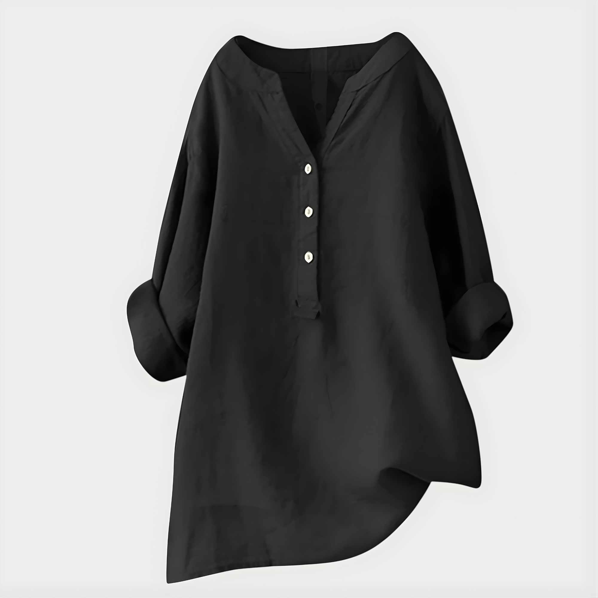 Blouse élégante rose pastèque Diane de Danoir Paris avec col en V, tissu léger et coupe fluide.