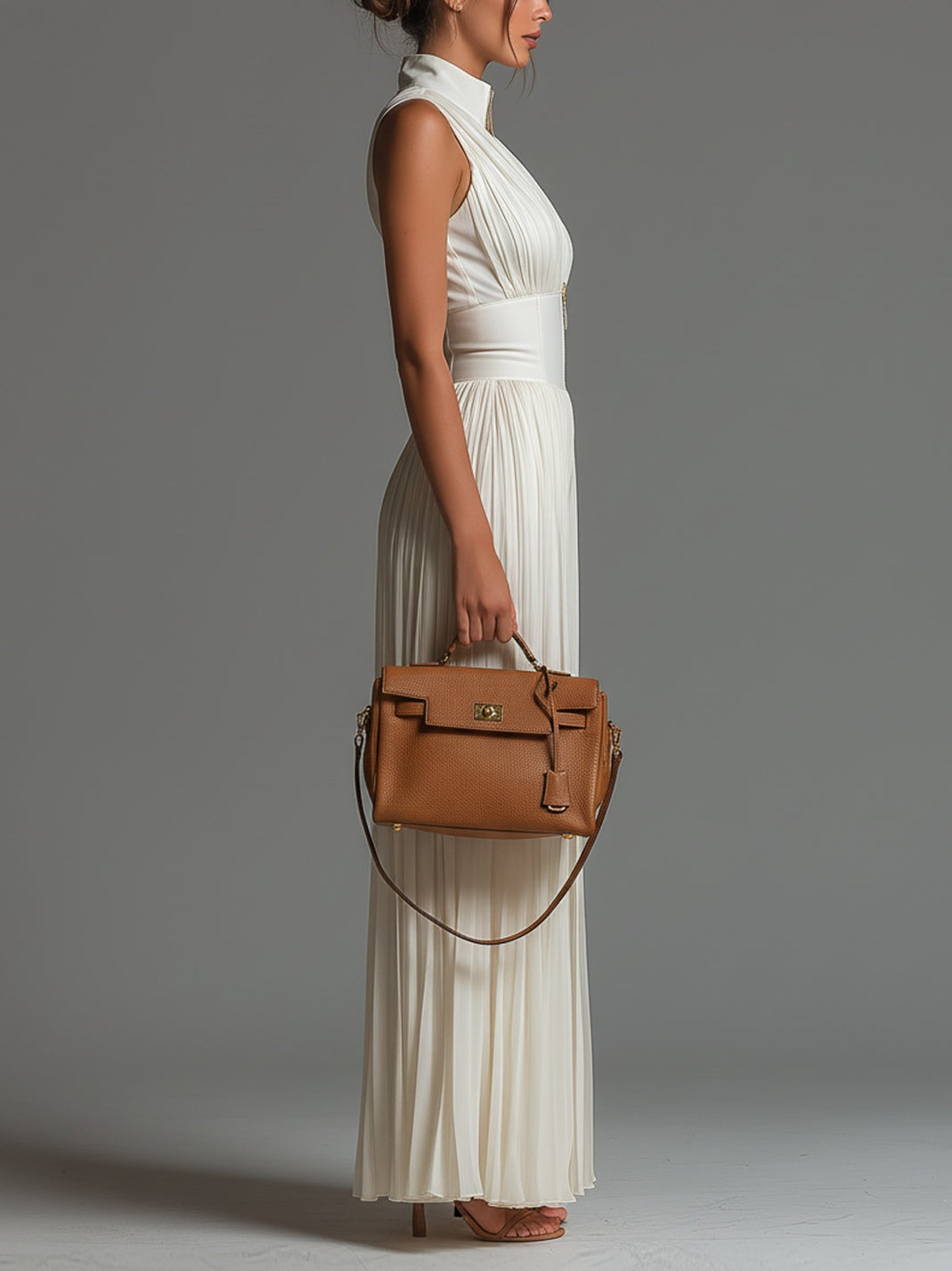 Combinaison Zsófia Danoir Paris blanche en chiffon plissé, ajustée, avec détails élégants, taille XS, style chic et léger.