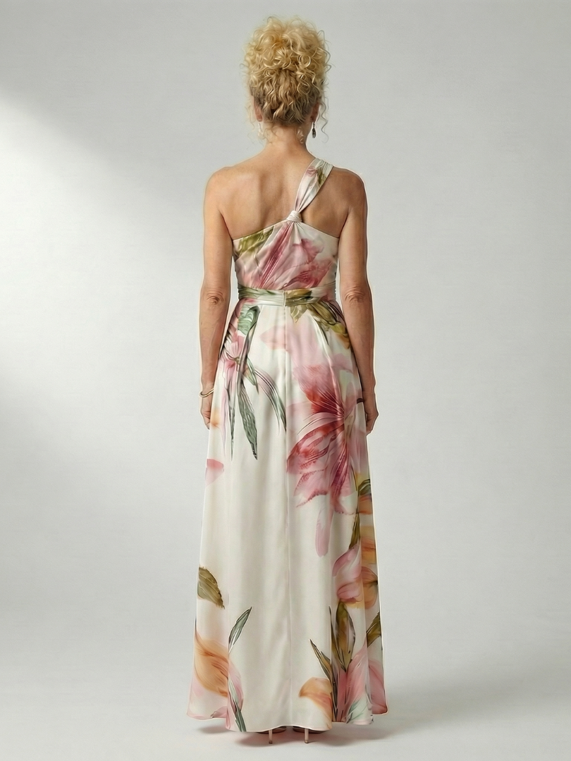 Robe longue fluide blanche Danoir Paris Amiel à motif floral léger, style maxi pour femme.
