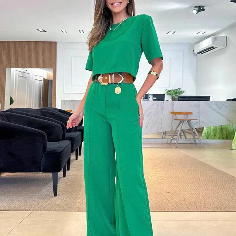 Ensemble décontracté pour femmes Danoir Paris, ensemble blanc Capucine, parfait pour toutes saisons, style élégant et confortable.