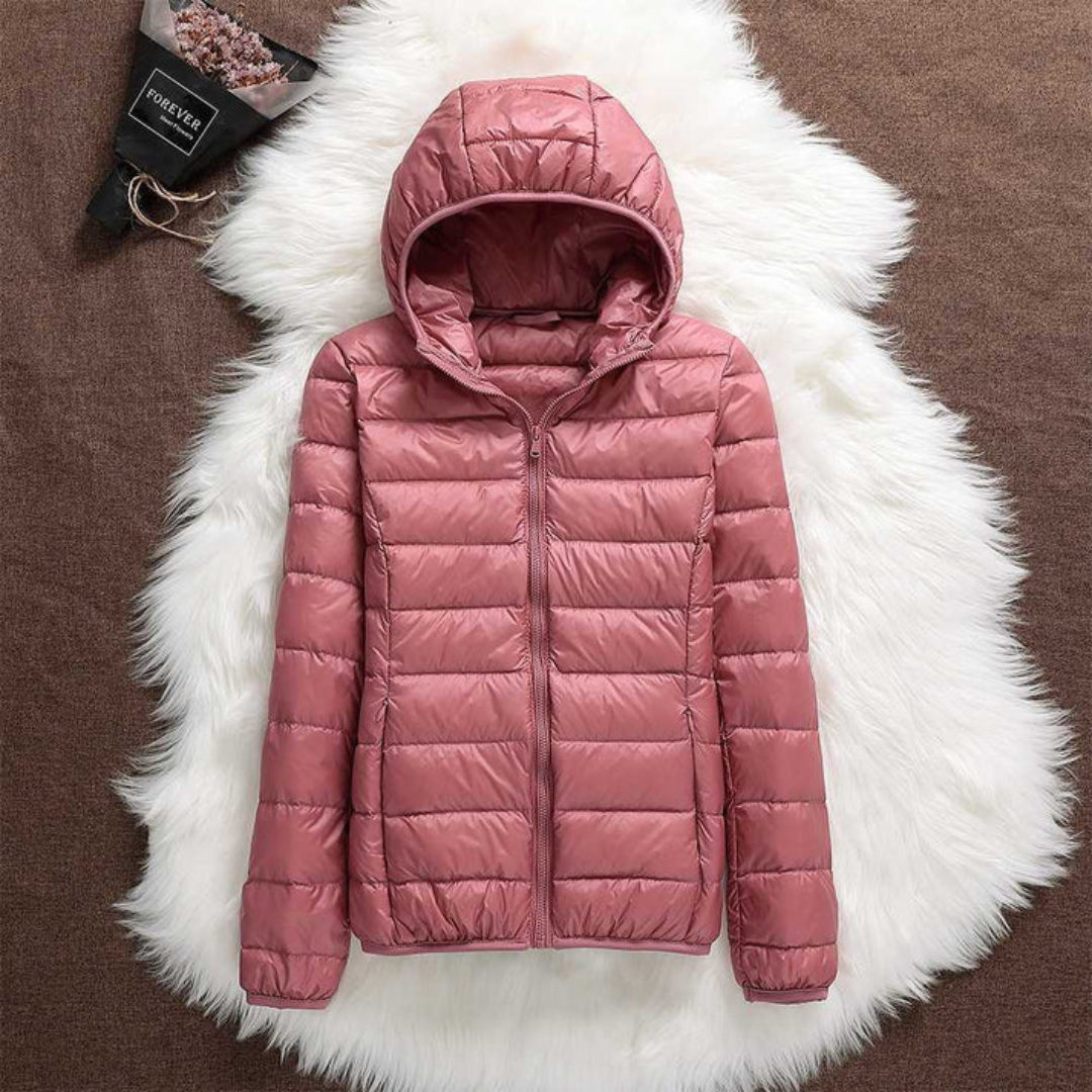Doudoune pour femmes Danoir Paris Peka, veste vert menthe, légère et chaude, style élégant pour l'hiver.