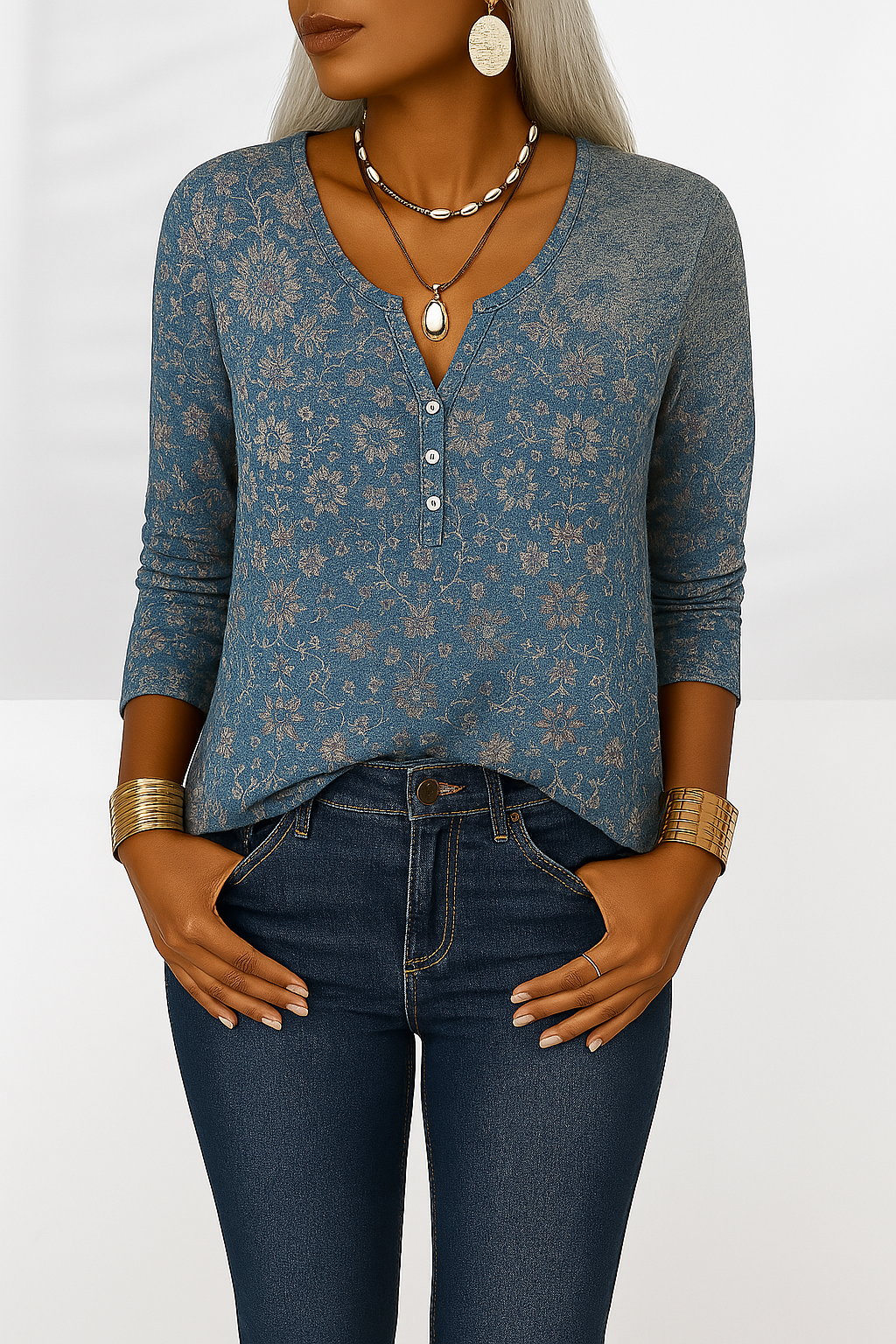 Haut femme Danoir Paris Alina, blouse bohème élégante rouge avec détails sophistiqués, porté décontracté ou habillé.