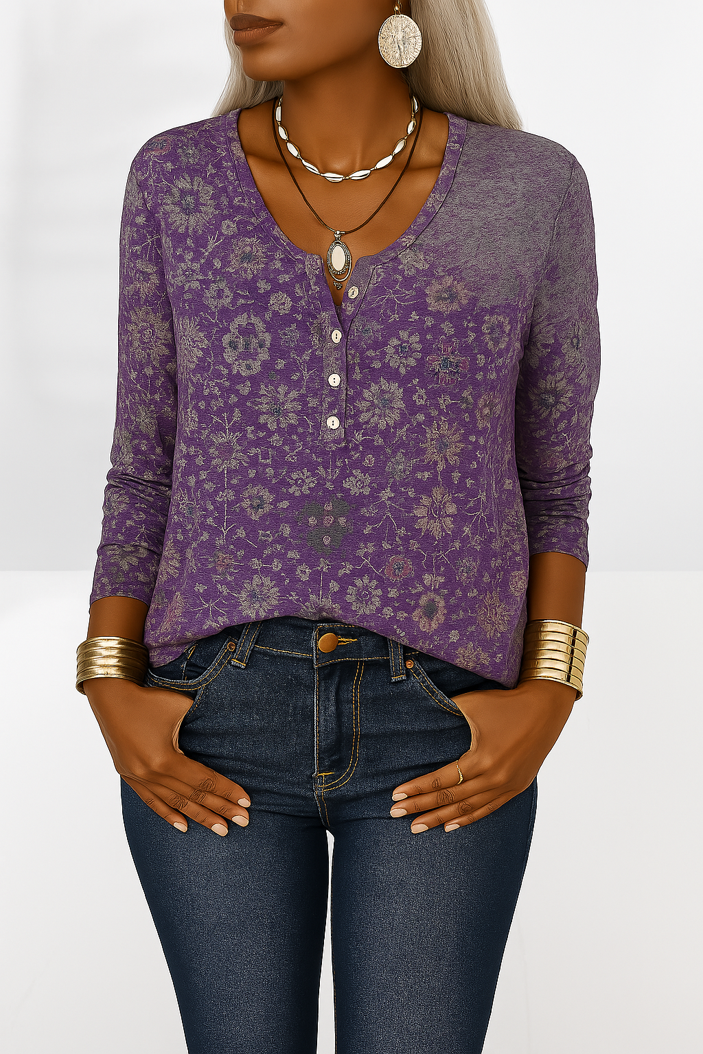 Blouse boho élégante Alina de Danoir Paris, top femme rouge avec détails mode, portée décontractée ou chic.