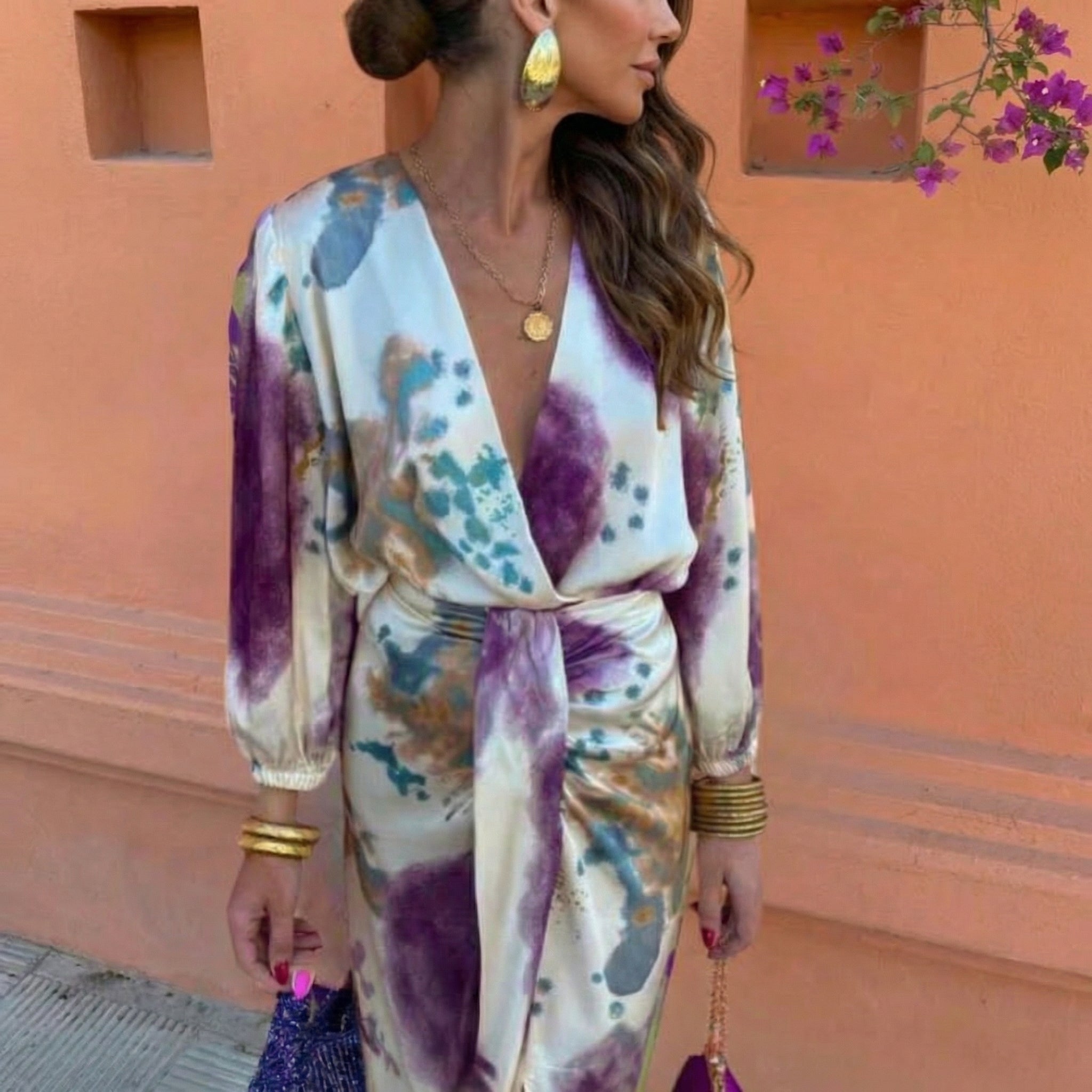 Ensemble printemps sophistiqué Lufi Danoir Paris, sous-vêtements en coton avec dentelle, couleur pastel, vue de face.