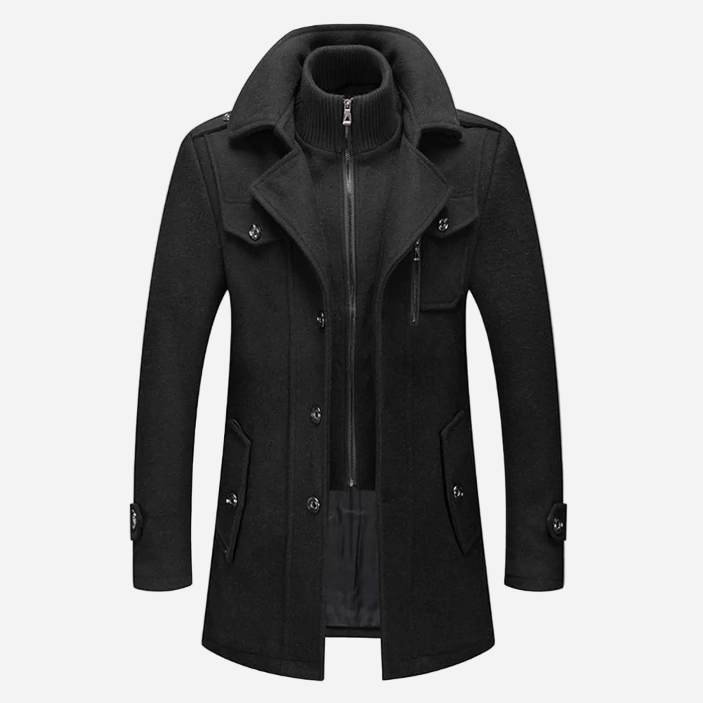 Veste d’hiver élégante Danoir Paris en noir, avec coupe sophistiquée, idéale pour la saison froide.
