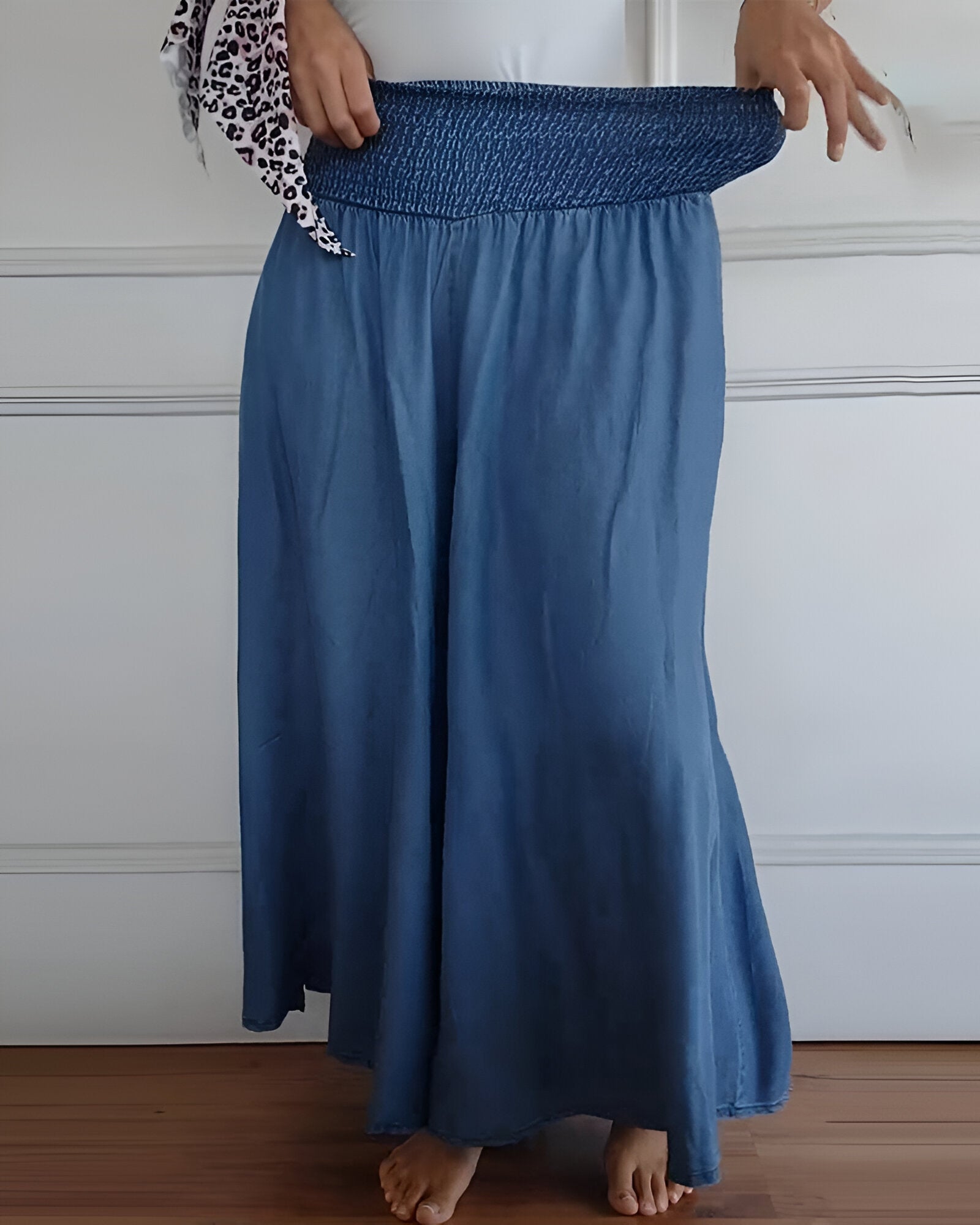 Pantalon confortable Lorraine™ avec taille élastique, Danoir Paris, en tissu doux et ample pour un style décontracté.
