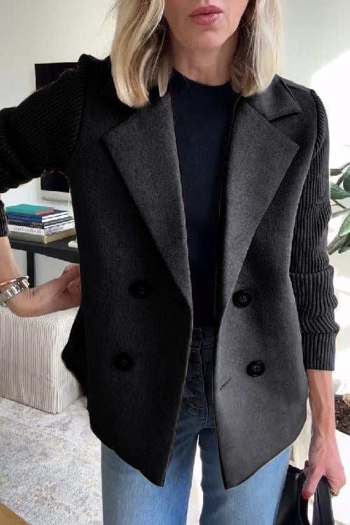 Veste blazer casual Danoir Paris pour femme, coupe élégante, en tissu léger, portée ouverte ou boutonnée, couleur neutre.