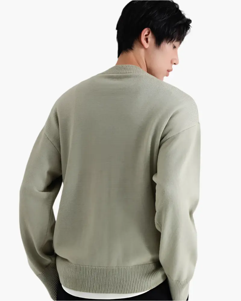 Pull en laine premium beige Old Money à col roulé, taille XS, texture douce et élégante.
