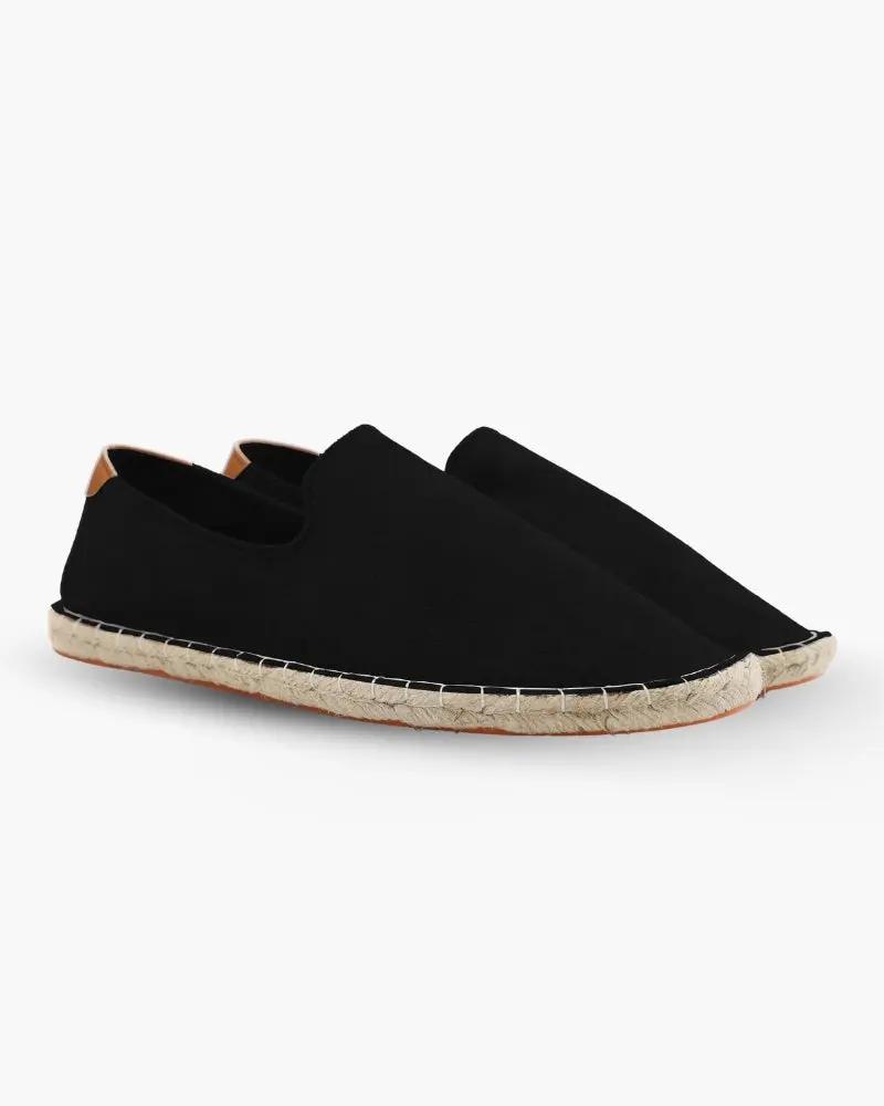 Espadrilles Soho de la marque Old Money en noir, pointure 38, avec semelle en corde et design élégant pour l'été.