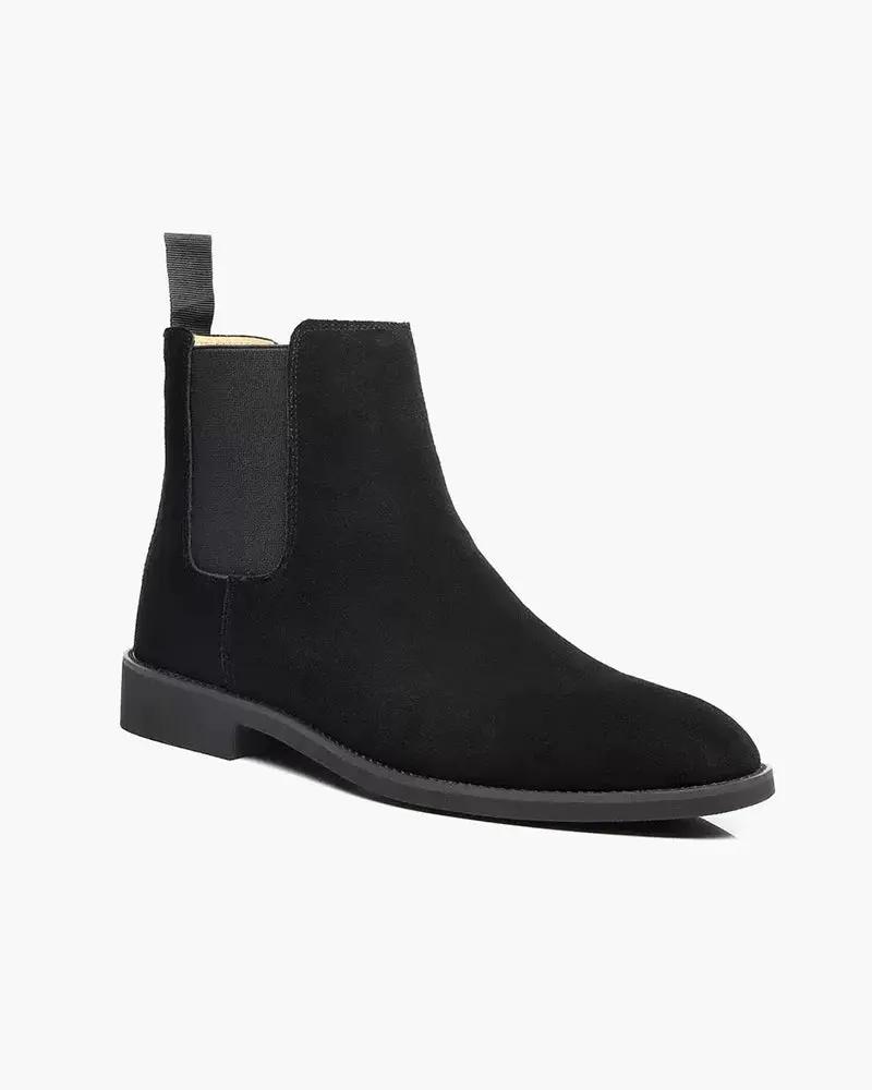 Bottes Chelsea Old Money en cuir noir, taille EU 38, style classique et élégant pour femmes.