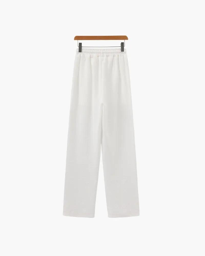 Ensemble polo en coton noir et pantalon de marque Old Money, vêtements élégants pour homme.