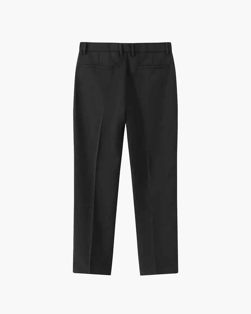 Pantalon stretch noir Augusto de la marque Old Money, taille XS, vue de face en tissu décontracté et élégant.
