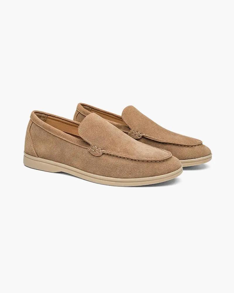 Mocassins en daim Old Money Premium dans une teinte caramel, taille EU 39, pour un style élégant et sophistiqué.
