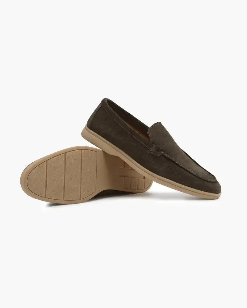 Mocassins en daim Old Money Premium de couleur caramel pour homme, taille 39 EU, élégants et confortables.