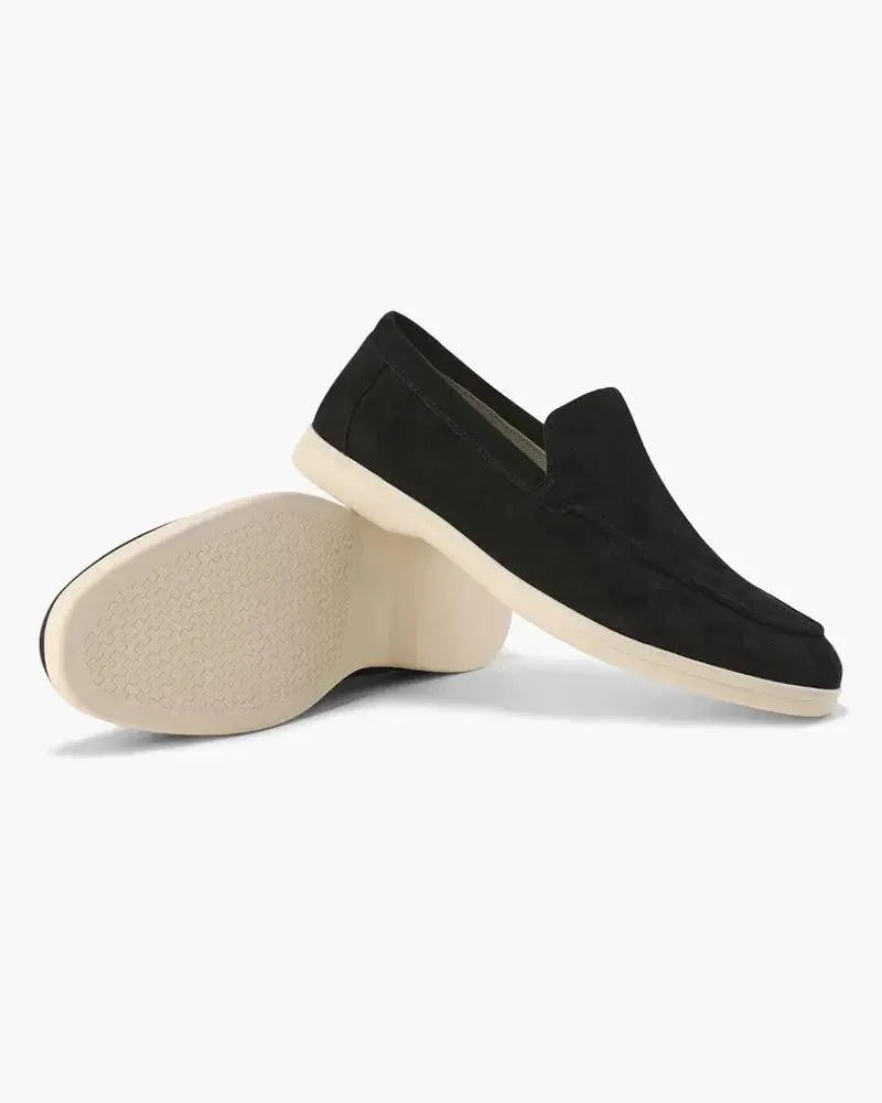 Mocassins en daim Old Money de couleur moka pour homme, taille EU 39, aspect élégant et confortable.