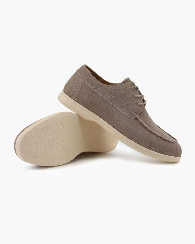 Chaussures en daim premium à lacets de la marque Old Money, couleur moka, taille EU 39.