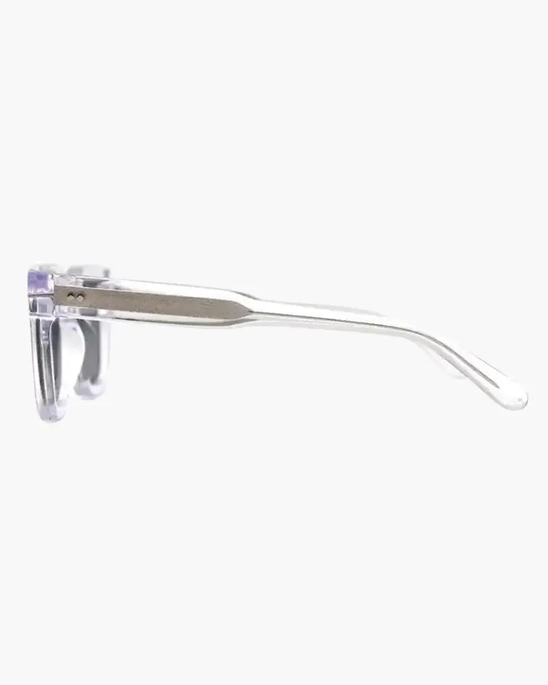 Lunettes de soleil transparentes Old Money Miami avec monture ronde et verres teintés, style tendance pour un look chic.