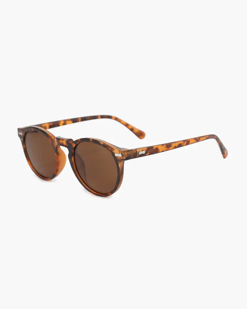 Lunettes de soleil Old Money polarisées avec monture transparente, style élégant et moderne, visibles sur cette image.