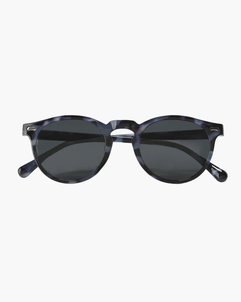Lunettes de soleil Old Money polarisées avec monture transparente, style élégant et moderne, vue de face.