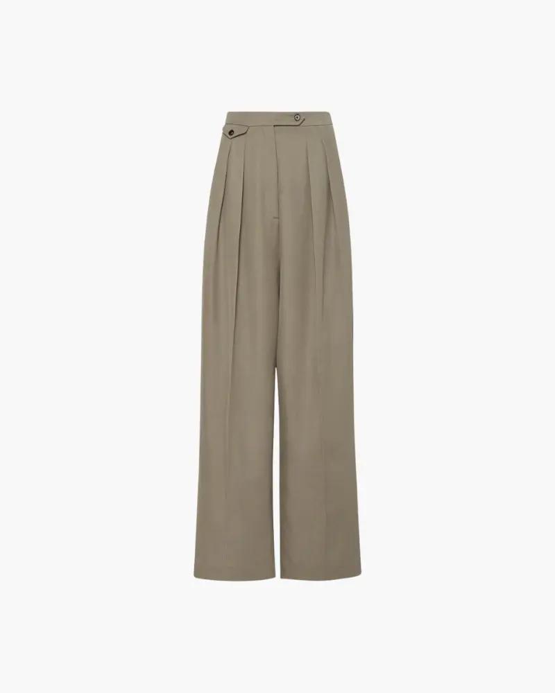 Pantalon oversize en laine pour femmes de la marque Old Money Women, coupe ample et style élégant.