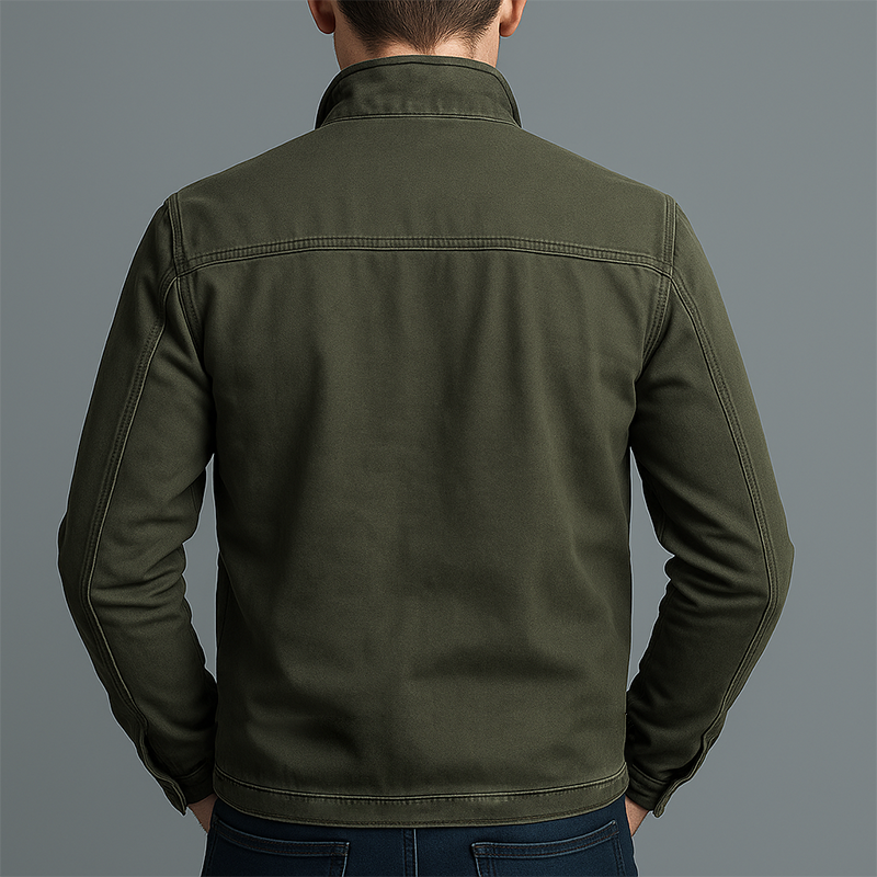 Veste d'automne pour homme Danoir Paris Renato, style élégant avec fermeture éclair et poches, en tissu chaud et confortable.